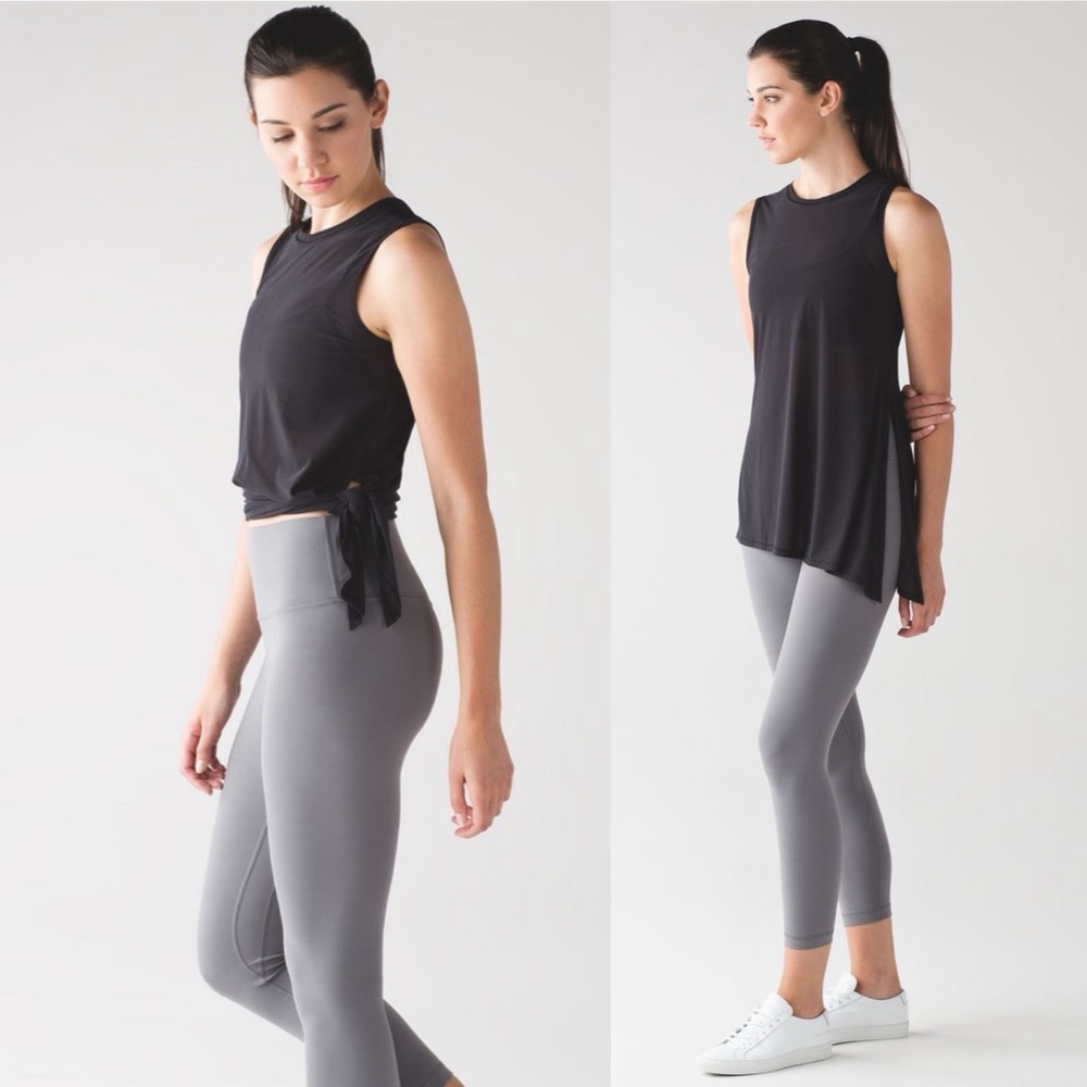 Lululemon Sheer Get Low Tank Black Size 8